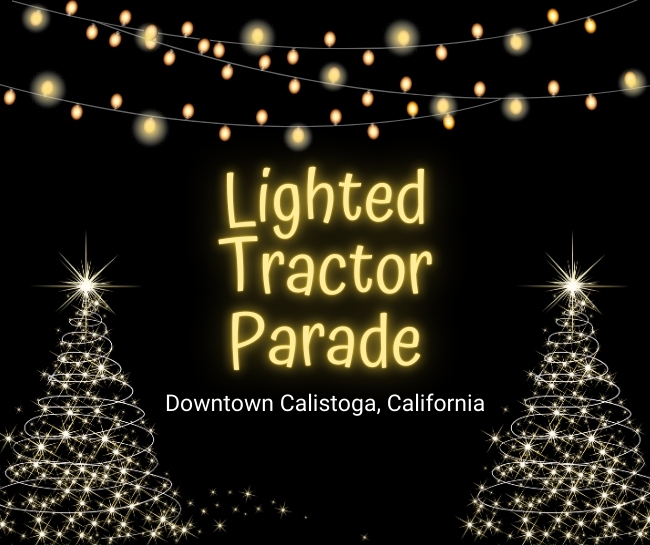 Lighted Tractor Parade in Calistoga, California